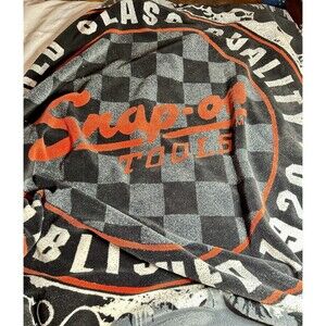 Snap-On Tools Fleece Throw Blanket Mechanic Garage Decor Automotive Collector